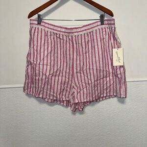 NWT! Women's Universal Thread Shorts, XL, Pink & White, Bermuda